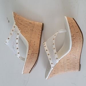 Venus White Sandal Platform Espedrilles Size 6.5